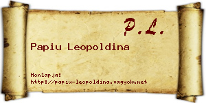 Papiu Leopoldina névjegykártya